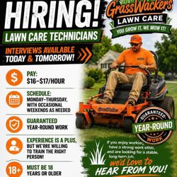 Grass Wackers - Advertising to pay $16 to $17 but only pay $15!
