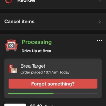 Target - Order time and still processing after 3 hours when it's a 2 hour drive up - Department Stores Near Me - Brea, California