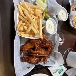 Legacy Sports Bar - BBQ bone-in wings special.