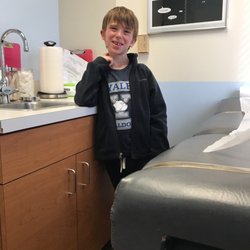 Bruckner Irwin B Pediatrician - After the flu test, still smiling!