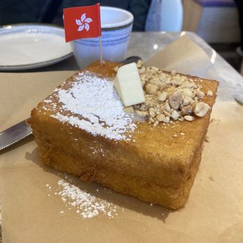 1480 HK Café - HK style toast with peanut butter. A bit disappointing to be charged an extra $2 for 1 tsp of condensed milk - Hong Kong Style Cafe Near Me - Douglaston, New York 1480 HK Café - HK style toast with peanut butter. A bit disappointing to be charged an extra $2 for 1 tsp of condensed milk - Hong Kong Style Cafe Near Me - Douglaston, New York