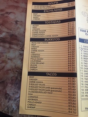Menu photo 7 Mexico Viejo Carlsbad, CA