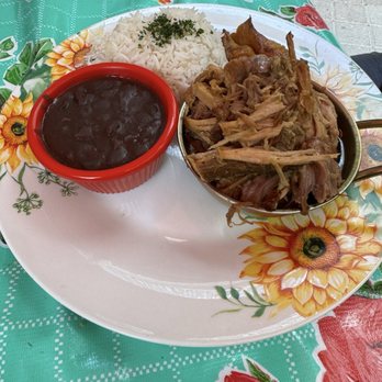 Moreno's Cuba - Lechon Asado with rice and beans (20). Yum! - Cocktail Bars Near Me - Miami Beach, Florida
