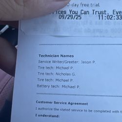 Walmart Supercenter - Names of technicians