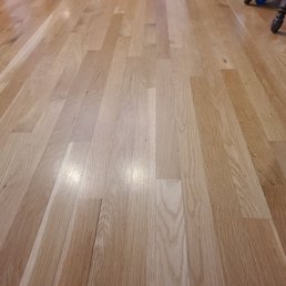 Swept and mopped hardwood floor