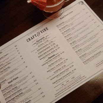 Craft & Vine - Menu - Tapas Bars Near Me - Augusta, Georgia Craft & Vine - Menu - Tapas Bars Near Me - Augusta, Georgia