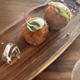 Ham croquettes.