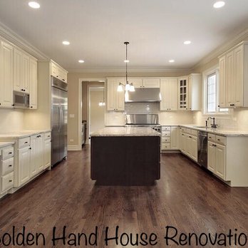 Golden Hand House Renovation - a kitchen with hardwood floors - General Contractors Near Me Golden Hand House Renovation - a kitchen with hardwood floors - General Contractors Near Me