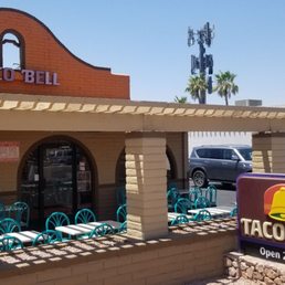 Exterior outside entrance of Taco Bell - Old school exterior - Scottsdale, Arizona Exterior outside entrance of Taco Bell - Old school exterior - Scottsdale, Arizona