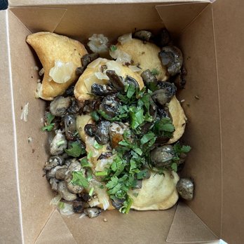 Loaded Pierogi - Vegan Mushrooms and Truffle Crispy Pierogi - Canadian (New) Near Me - Ottawa, Ontario Loaded Pierogi - Vegan Mushrooms and Truffle Crispy Pierogi - Canadian (New) Near Me - Ottawa, Ontario