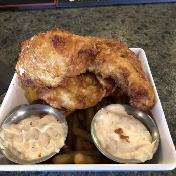 The Stik Restaurant and Lounge - Three piece Rockfish and chips. - New American Near Me - Wrangell, Alaska The Stik Restaurant and Lounge - Three piece Rockfish and chips. - New American Near Me - Wrangell, Alaska