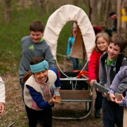 City and Country School - Students get a first-hand look at pioneer life during a week-long trip outside the city in the 9s (4th grade).