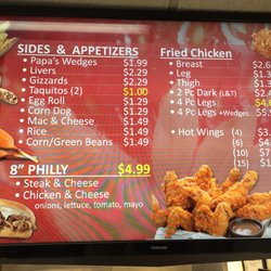Papa's Kitchen - Menu