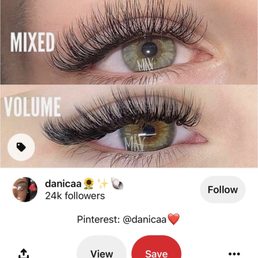 I asked for lashes that looked like the top or middle photo. I asked for lashes that looked like the top or middle photo.