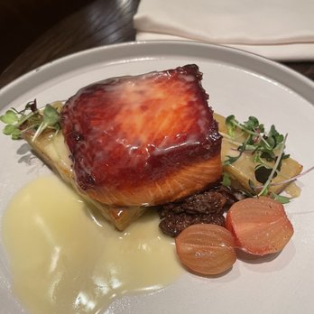 Goldfinch Tavern - Honey Smoked King Salmon* - Seafood Near Me - Seattle, Washington Goldfinch Tavern - Honey Smoked King Salmon* - Seafood Near Me - Seattle, Washington