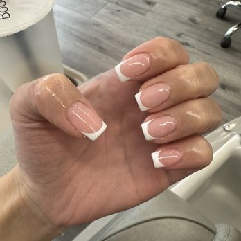 Mina Spa - gel manicure with french tip - Nail Salons Near Me - San Francisco, California