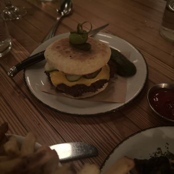 Nancy's Hustle - The burger!! (Plus fries) - New American Near Me - Houston, Texas Nancy's Hustle - The burger!! (Plus fries) - New American Near Me - Houston, Texas