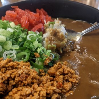 Ramen Ryoma - Curry with added spicy meat and green onion - Ramen Near Me - Beaverton, Oregon Ramen Ryoma - Curry with added spicy meat and green onion - Ramen Near Me - Beaverton, Oregon