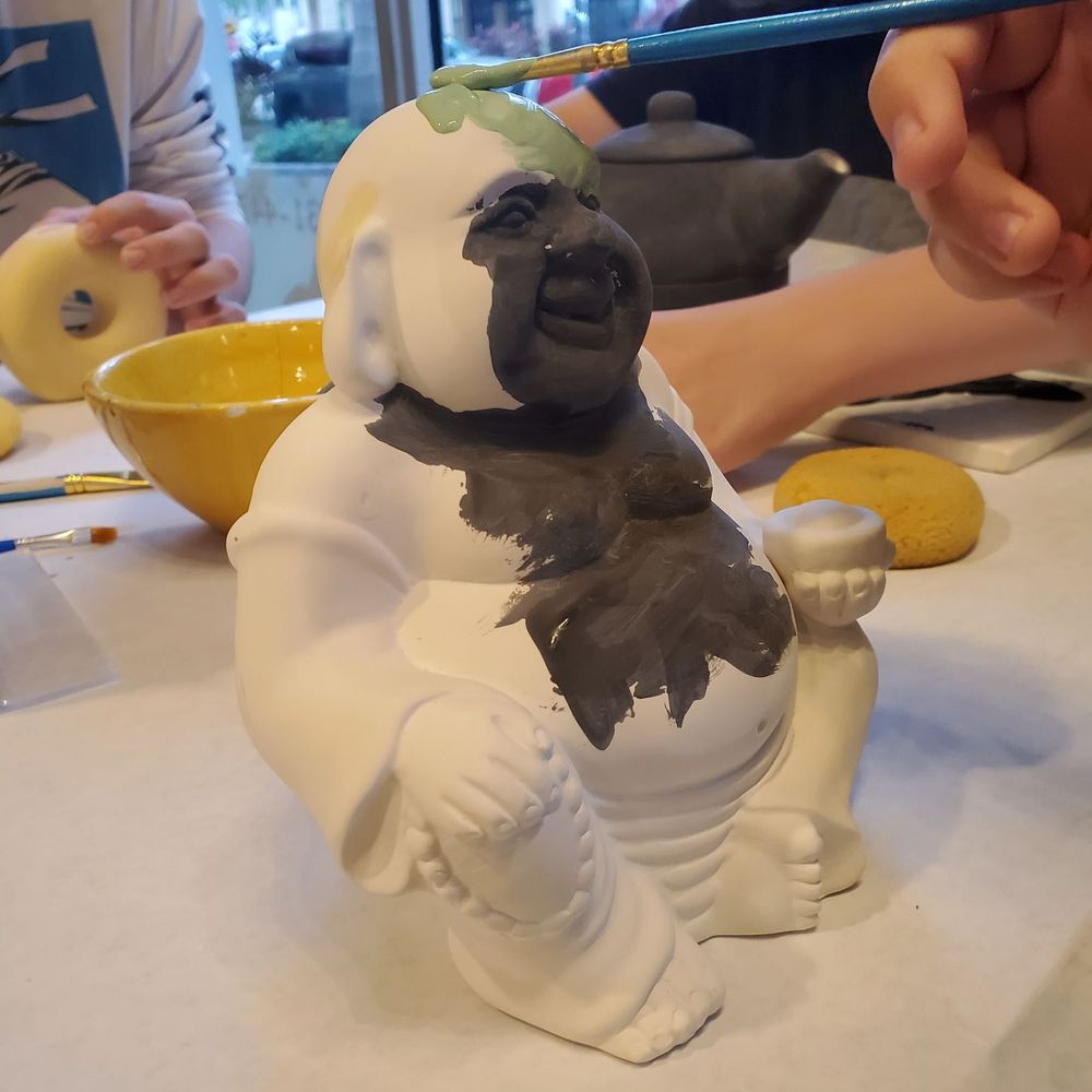 Color Me Mine - Buddha was close to $50 - Paint-Your-Own Pottery Near Me - Hallandale Beach, Florida Color Me Mine - Buddha was close to $50 - Paint-Your-Own Pottery Near Me - Hallandale Beach, Florida