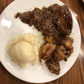 Tanaka Saimin - Mixed plate: Crispy Shoyu Chicken and Teri Beef. - Japanese Near Me - Honolulu, Hawaii Tanaka Saimin - Mixed plate: Crispy Shoyu Chicken and Teri Beef. - Japanese Near Me - Honolulu, Hawaii