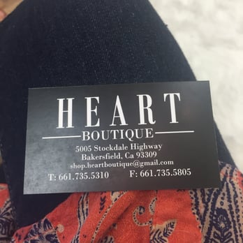 Heart Boutique - Their business card. - Women's Clothing Near Me - Bakersfield, California Heart Boutique - Their business card. - Women's Clothing Near Me - Bakersfield, California