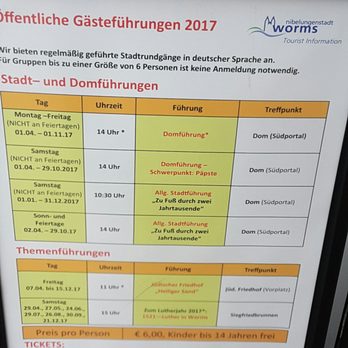 Tourist Information - Visitor Centers Near Me - Worms, RP