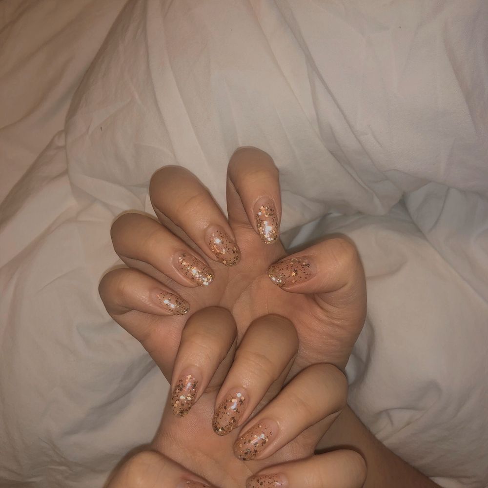 Jolie Nails and Spa - Gel nails: OPI glitter polish on top with clear coat underneath got so many compliments! - Nail Salons Near Me - Seattle, Washington Jolie Nails and Spa - Gel nails: OPI glitter polish on top with clear coat underneath got so many compliments! - Nail Salons Near Me - Seattle, Washington