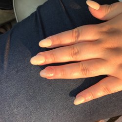 Rosy Nails - Definitely not almond shape. I refused to be charged extra.