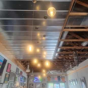 Breakaway Brewing - These lights represent the stages of the Tour de France. - Gastropubs Near Me - San Antonio, Texas