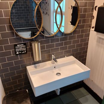 Moondog Cafe & Bakery - Cool sink and mirror - Cafes Near Me - Key West, Florida Moondog Cafe & Bakery - Cool sink and mirror - Cafes Near Me - Key West, Florida