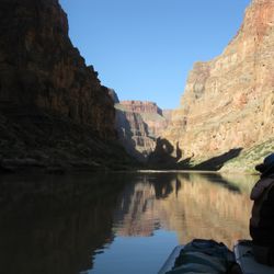 Canyoneers - Colorado River before a rapid -Grand Canyon