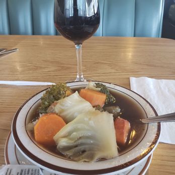 Dalton's Cafe - Veggie soup full of veggues. So flavorful! I had leftovers :) - Cafes Near Me - Cypress, California