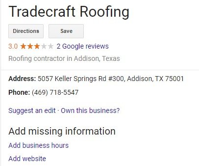 Slide of Tradecraft Roofing
