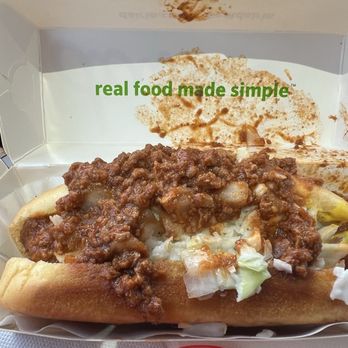 Dairi-O - ATW.  Messy presentation, more chili on the side of dog than in it! - Fast Food Near Me - Charlotte, North Carolina