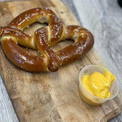 A Squared Brewing Company - Soft pretzel with either cheese or a grainy mustard