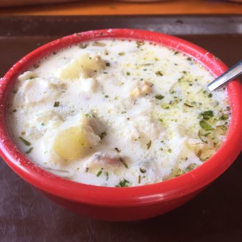 The Lobster Shack - Clam chowder. Came with the special (lobster roll + 2 sides + clam chowder for $21) - Seafood Near Me - Ogunquit, Maine