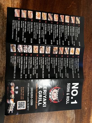 Menu photo 4 No. 1 Sushi & Roll Lomita, CA Menu photo 4 No. 1 Sushi & Roll Lomita, CA
