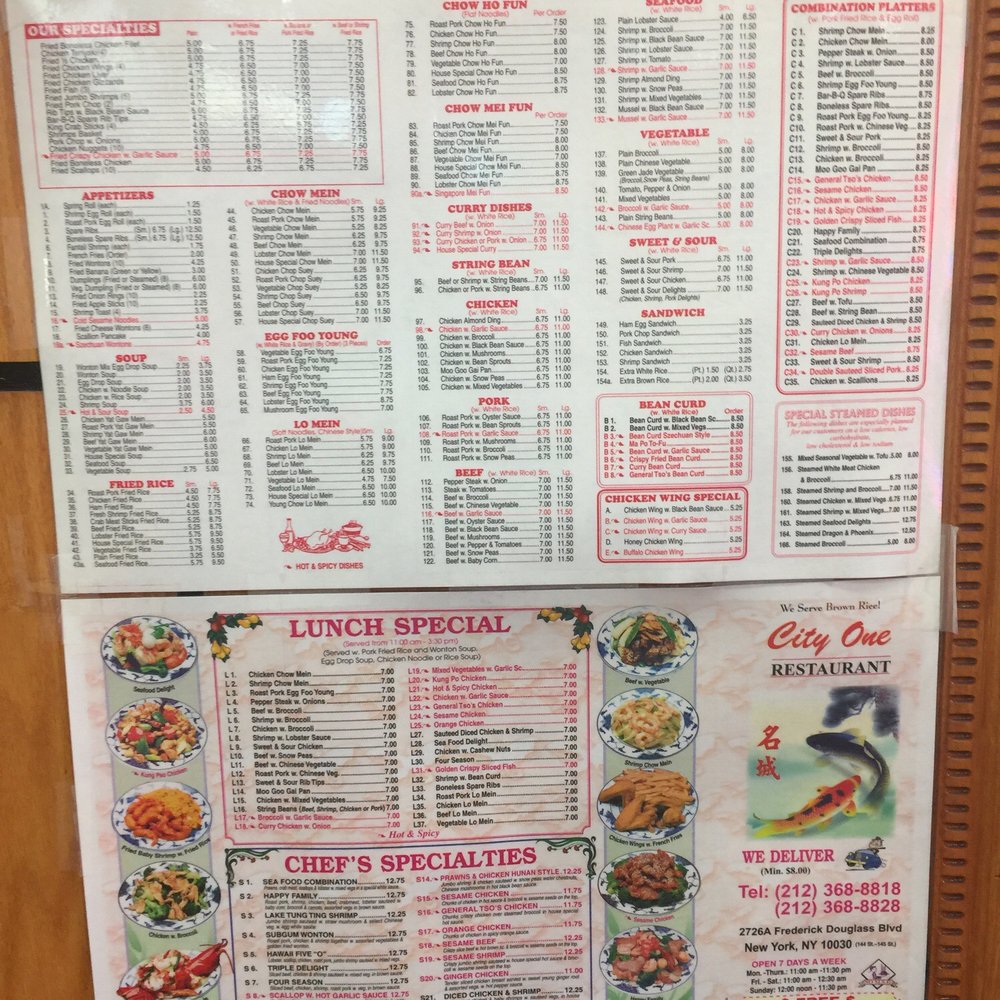 City One Restaurant - City One Menu - Chinese Near Me - Manhattan, New York