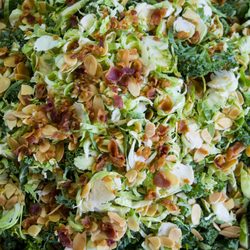 Bacon And Fig Events - Brussels and Kale Salad with Maple Tahini Dressing
