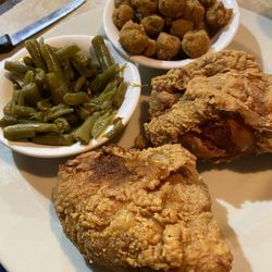 Clock of Gaffney - Fried Chicken with Green Beans and Fried Okra