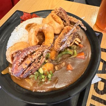 ABIKO CURRY - Vegetable curry rice with fried squid - Japanese Near Me - Palisades Park, New Jersey