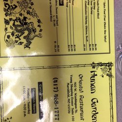 Hunan Garden - Menu 12/4/18