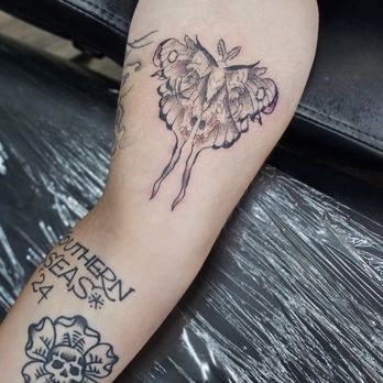 92 Proof Tattoo & Body Piercing - Cat skull lona moth - Tattoo Near Me - lemoore, California