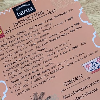 Bardo - Menu and instructions - Food Delivery Services Near Me Bardo - Menu and instructions - Food Delivery Services Near Me