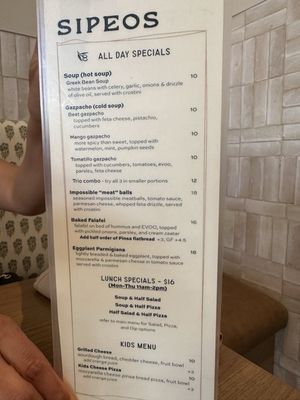 Menu photo 1 Sipeos Restaurant and Bar Walnut Creek, CA