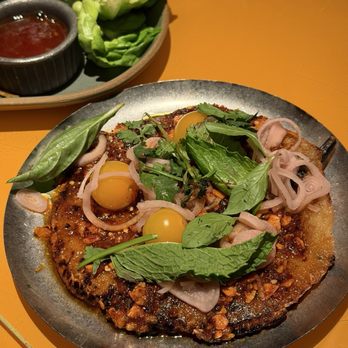 Crying Tiger - Crispy eggplant banh xeo - Thai Near Me - Chicago, Illinois Crying Tiger - Crispy eggplant banh xeo - Thai Near Me - Chicago, Illinois