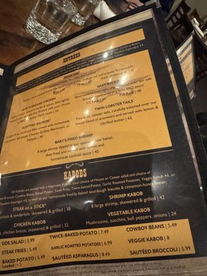 Menu photo 2 Black Bart's Steakhouse Flagstaff, AZ Menu photo 2 Black Bart's Steakhouse Flagstaff, AZ