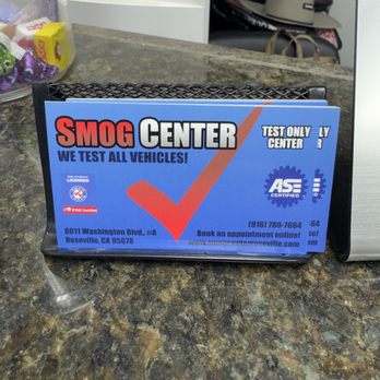 Smog Center - Here is the business card and they are very easy to work with. - Smog Check Stations Near Me - Roseville, California Smog Center - Here is the business card and they are very easy to work with. - Smog Check Stations Near Me - Roseville, California
