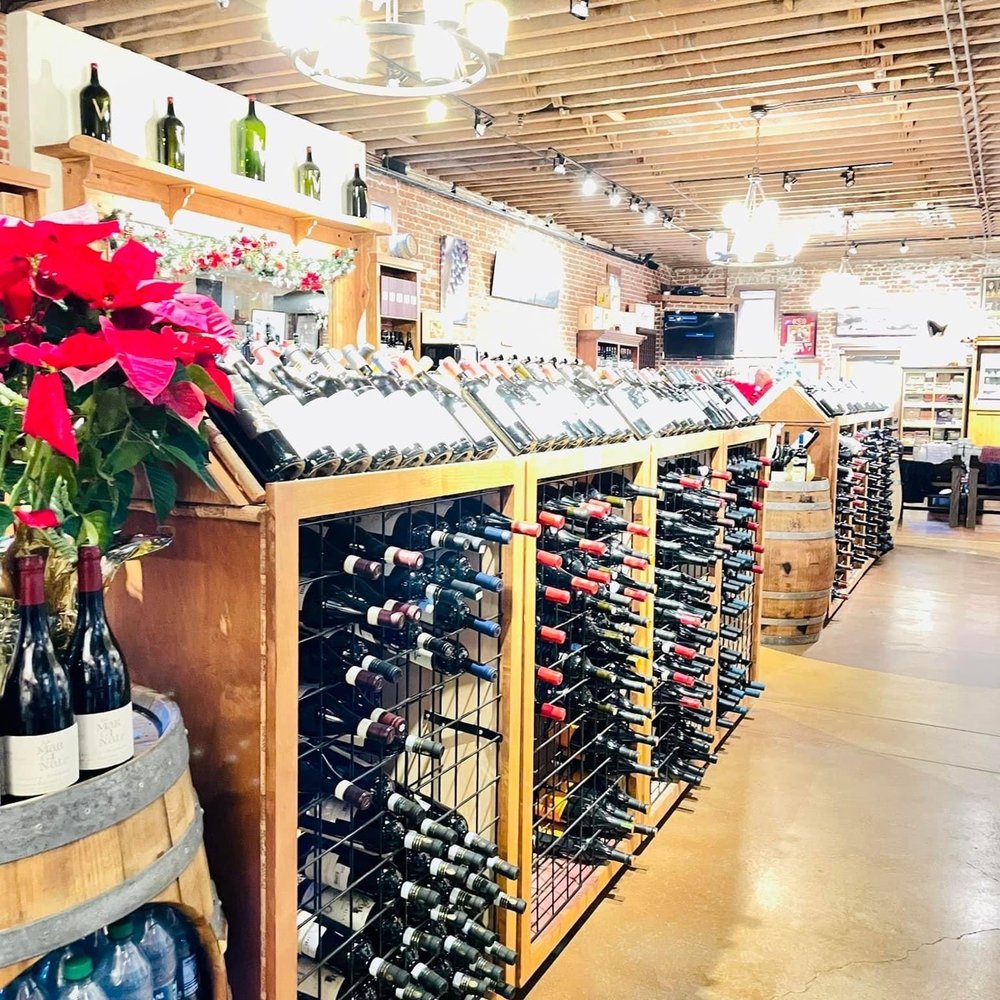 a variety of wine bottles