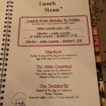 Les Fils à Maman - Lunch Menu - French Near Me - Paris, 75 Les Fils à Maman - Lunch Menu - French Near Me - Paris, 75
